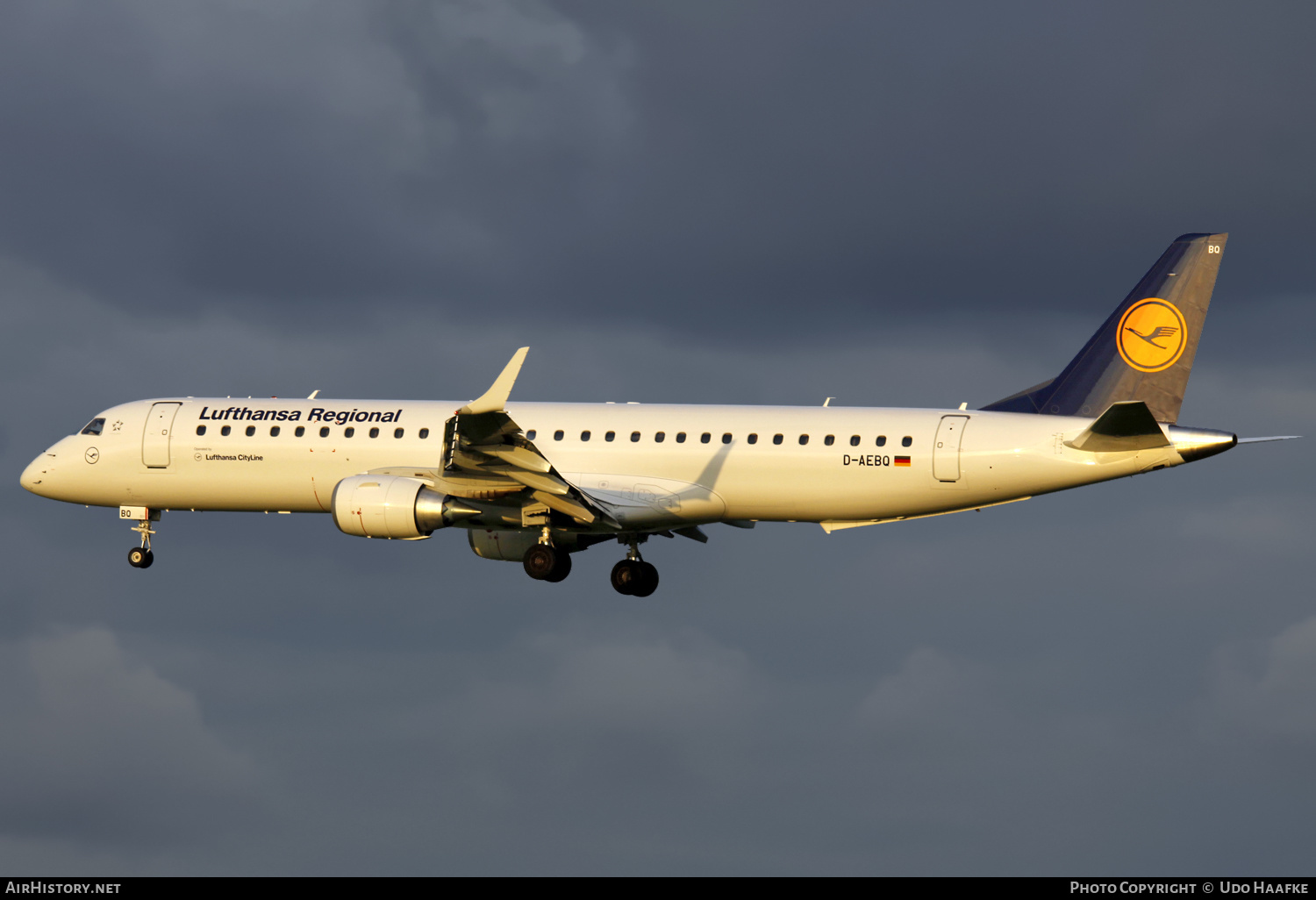 Aircraft Photo of D-AEBQ | Embraer 195LR (ERJ-190-200LR) | Lufthansa Regional | AirHistory.net #559847
