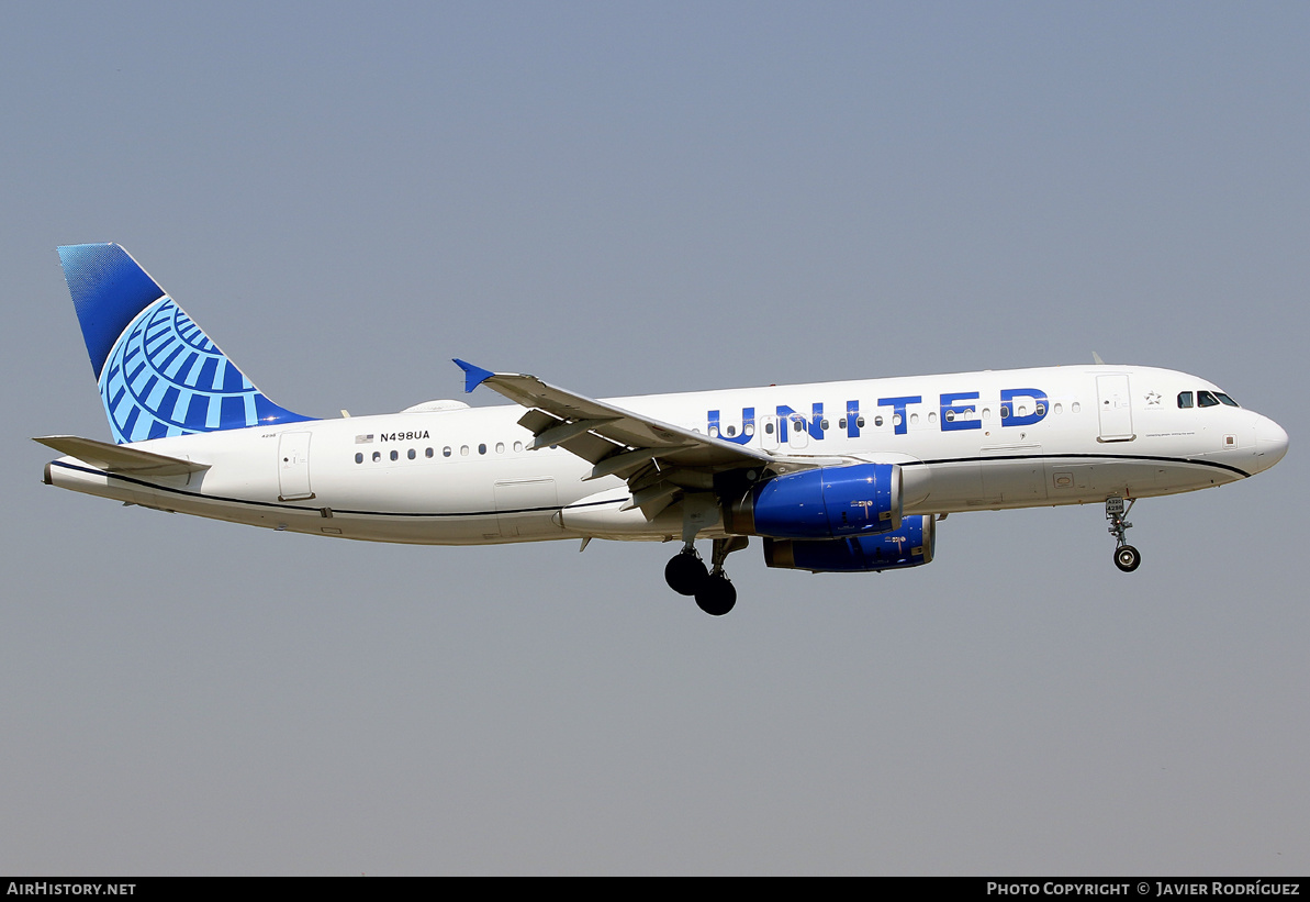 Aircraft Photo of N498UA | Airbus A320-232 | United Airlines | AirHistory.net #559896