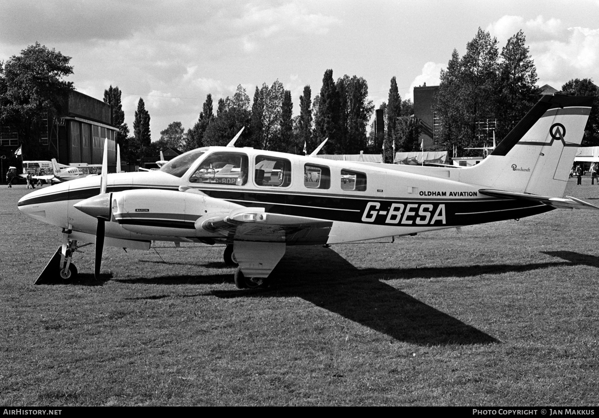 Aircraft Photo of G-BESA | Beech 58 Baron | Oldham Aviation | AirHistory.net #559934