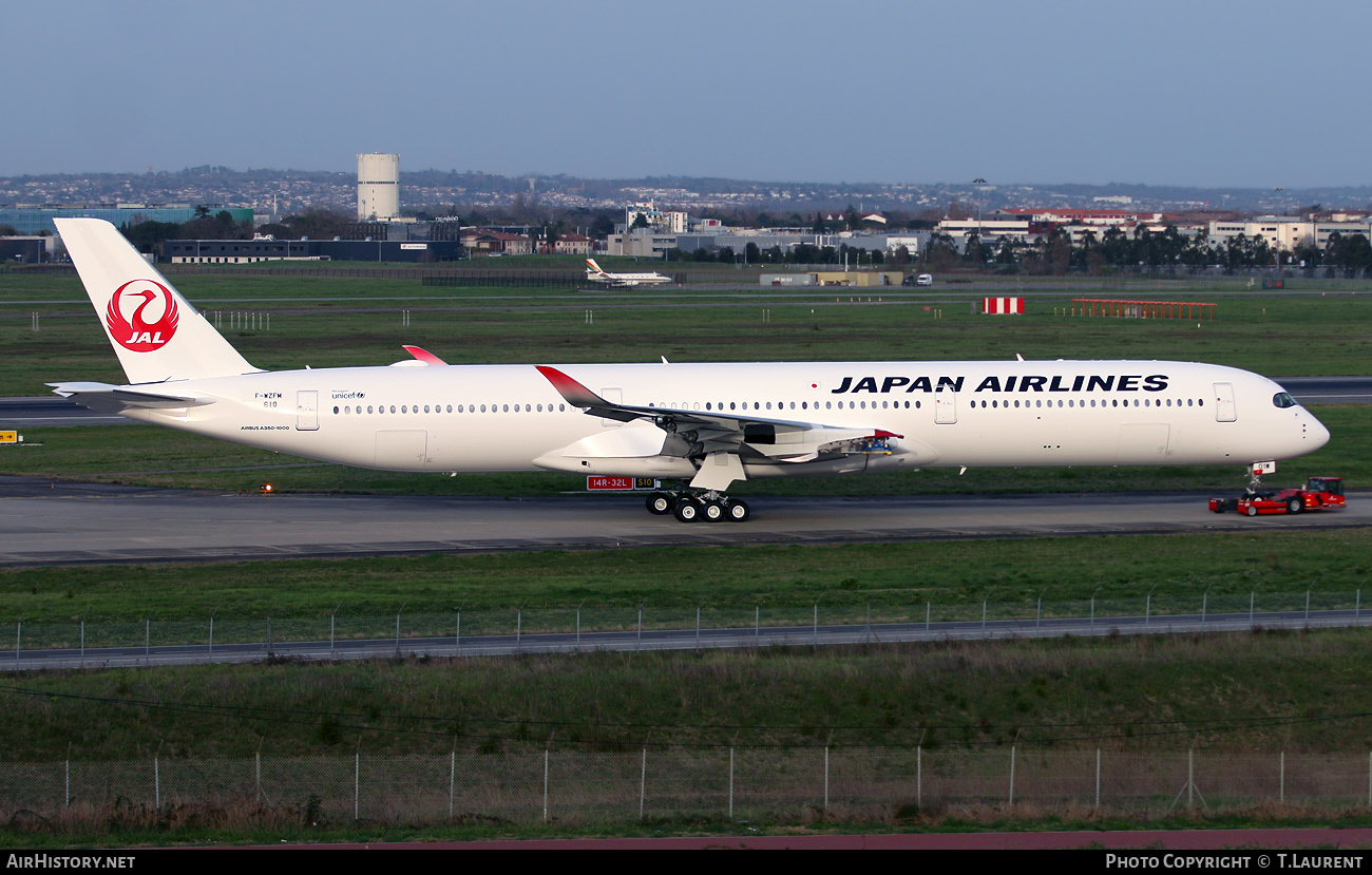 Aircraft Photo of F-WZFM | Airbus A350-1041 | Japan Airlines - JAL | AirHistory.net #559942