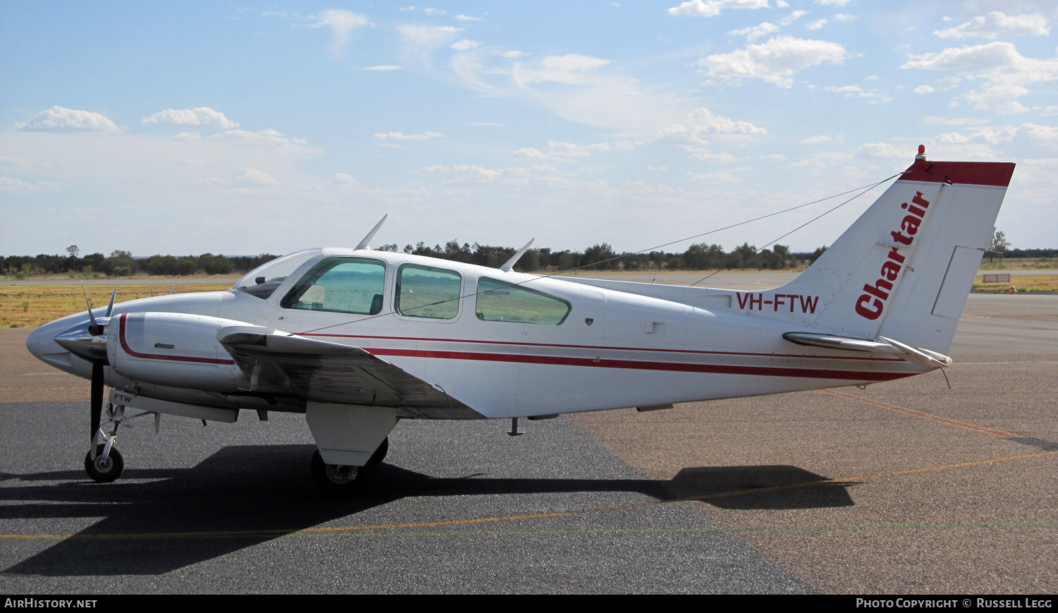 Aircraft Photo of VH-FTW | Beech B55 Baron (95-B55) | Chartair | AirHistory.net #560006