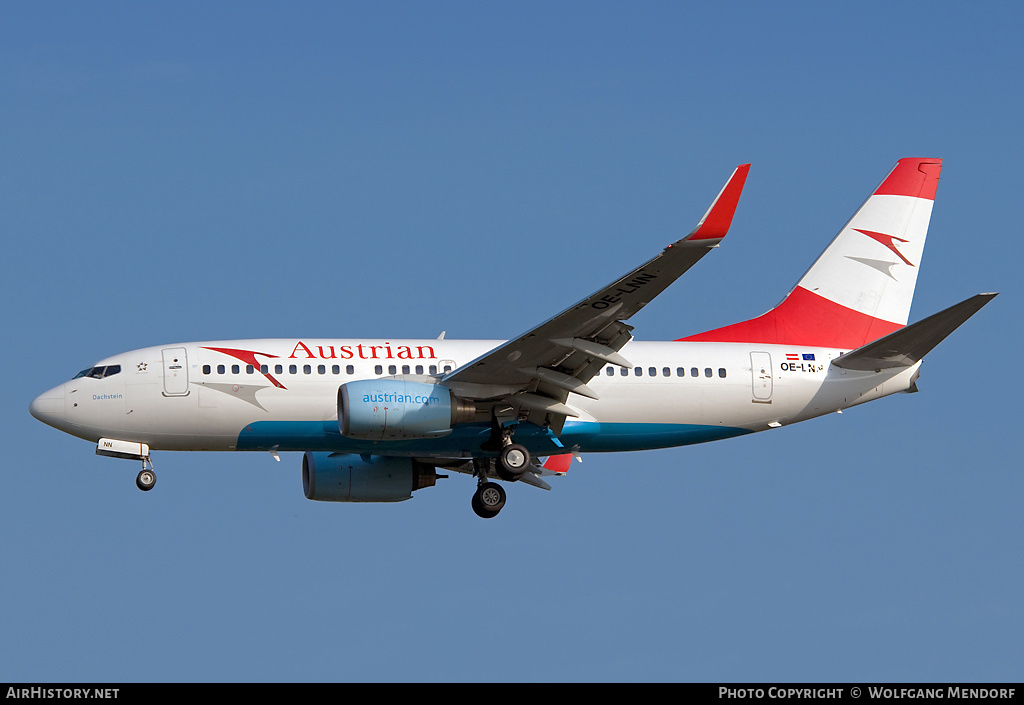 Aircraft Photo of OE-LNN | Boeing 737-7Z9 | Austrian Airlines | AirHistory.net #560012