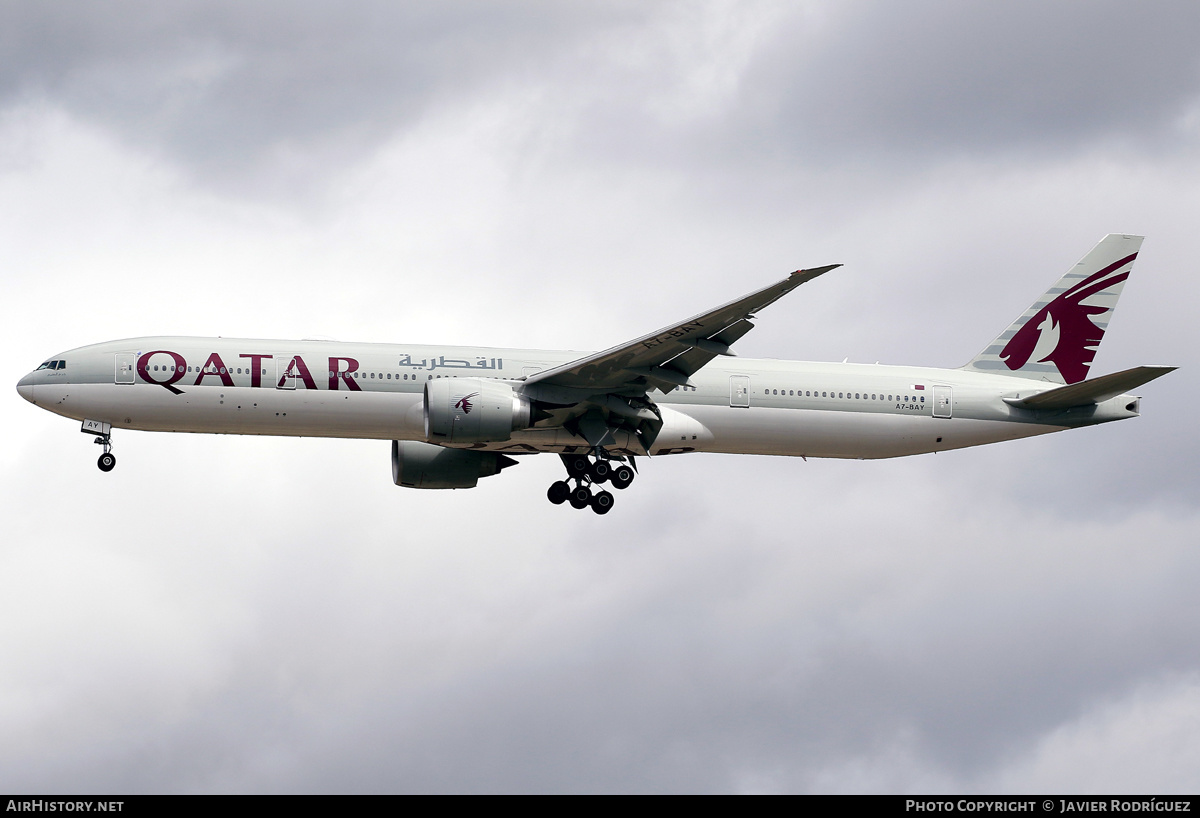 Aircraft Photo of A7-BAY | Boeing 777-3DZ/ER | Qatar Airways | AirHistory.net #560015