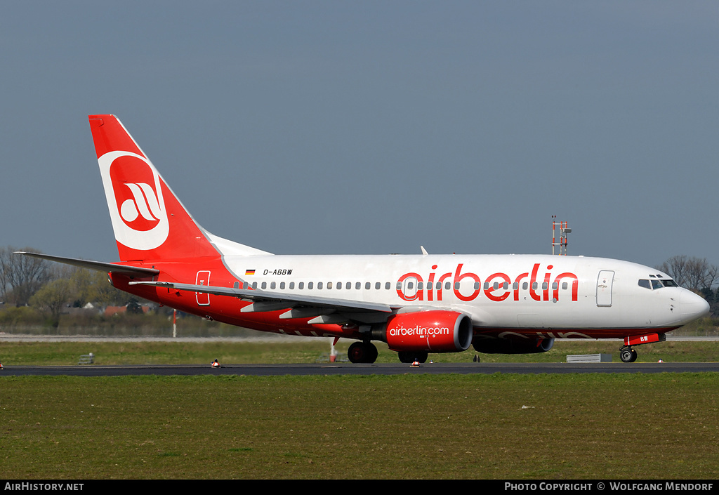 Aircraft Photo of D-ABBW | Boeing 737-7Q8 | Air Berlin | AirHistory.net #560018