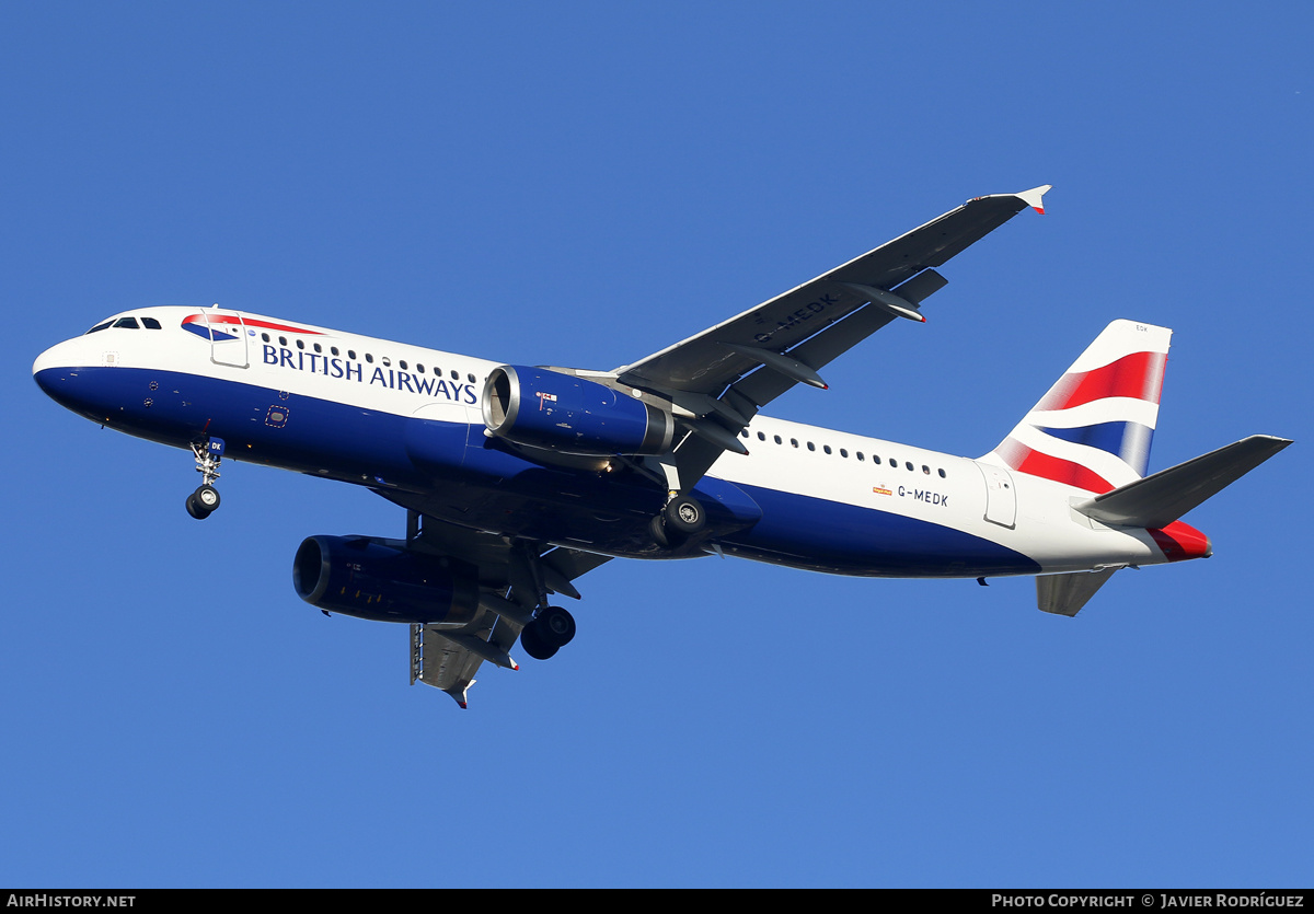 Aircraft Photo of G-MEDK | Airbus A320-232 | British Airways | AirHistory.net #560152
