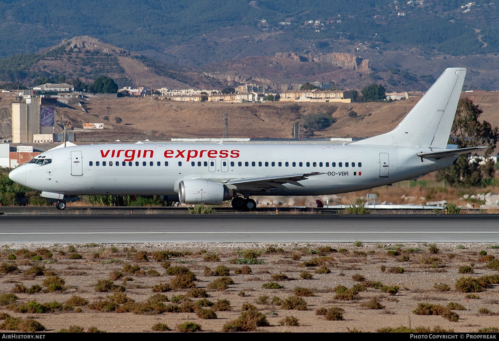 Aircraft Photo of OO-VBR | Boeing 737-4Y0 | Virgin Express | AirHistory.net #560259