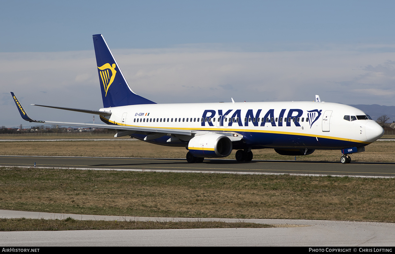 Aircraft Photo of EI-EBM | Boeing 737-8AS | Ryanair | AirHistory.net #560361