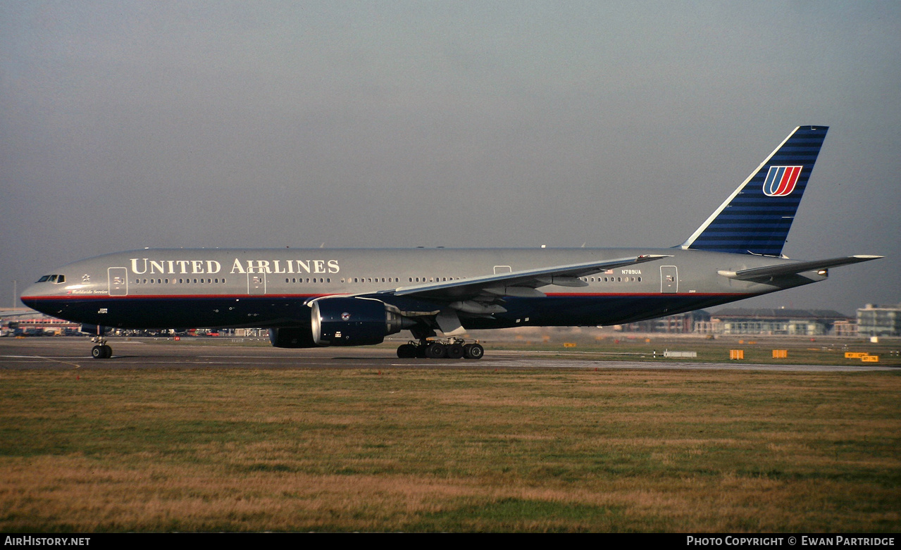 Aircraft Photo of N789UA | Boeing 777-222/ER | United Airlines | AirHistory.net #560588