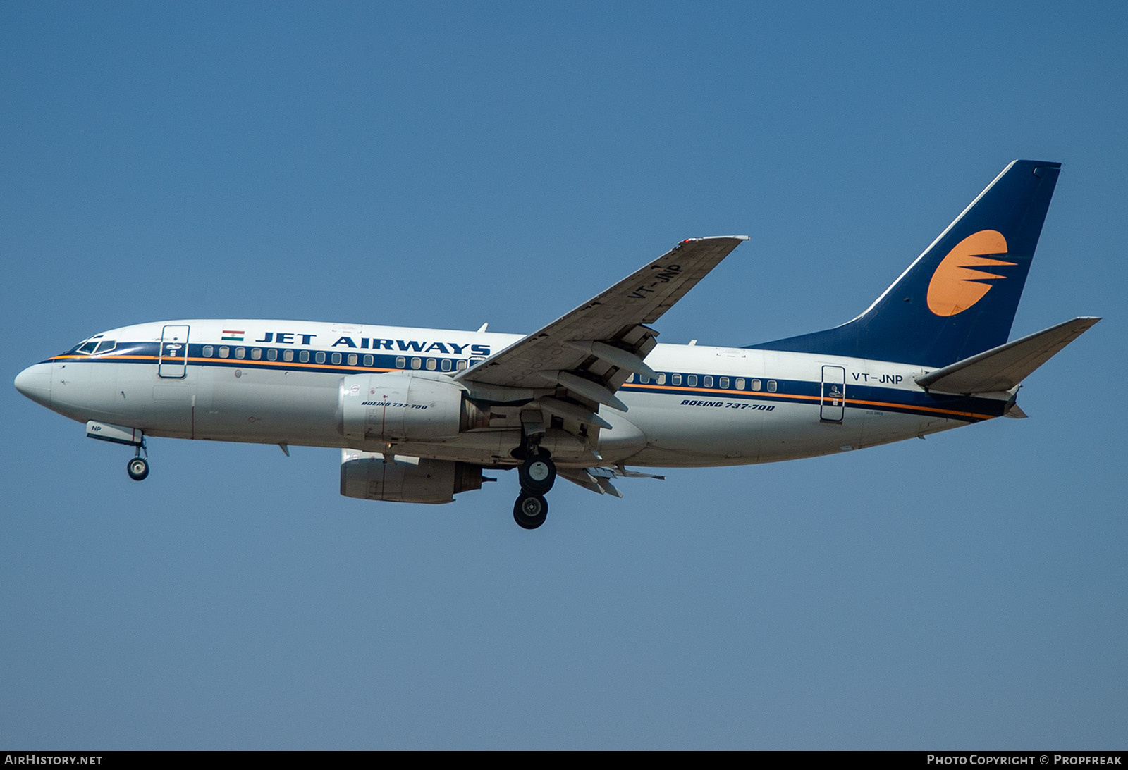 Aircraft Photo of VT-JNP | Boeing 737-76N | Jet Airways | AirHistory.net #560592