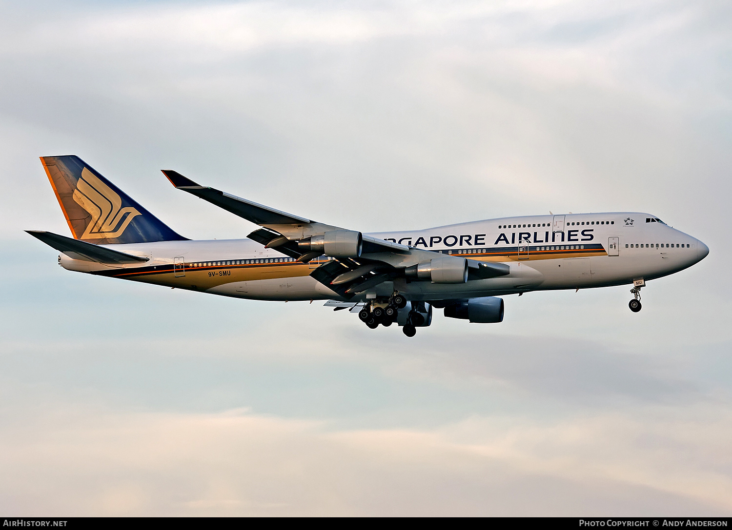 Aircraft Photo of 9V-SMU | Boeing 747-412 | Singapore Airlines | AirHistory.net #560600