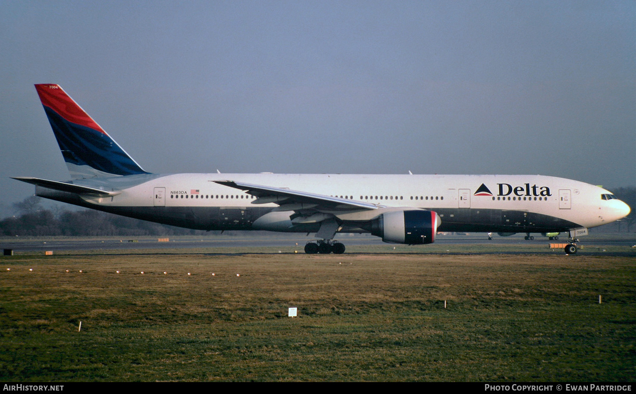 Aircraft Photo of N863DA | Boeing 777-232/ER | Delta Air Lines | AirHistory.net #560703