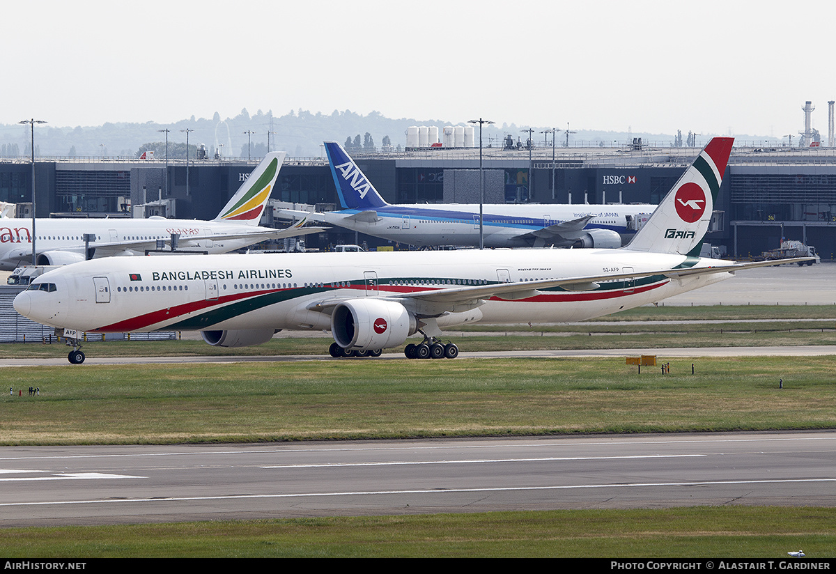 Aircraft Photo of S2-AFP | Boeing 777-3E9/ER | Biman Bangladesh Airlines | AirHistory.net #560715