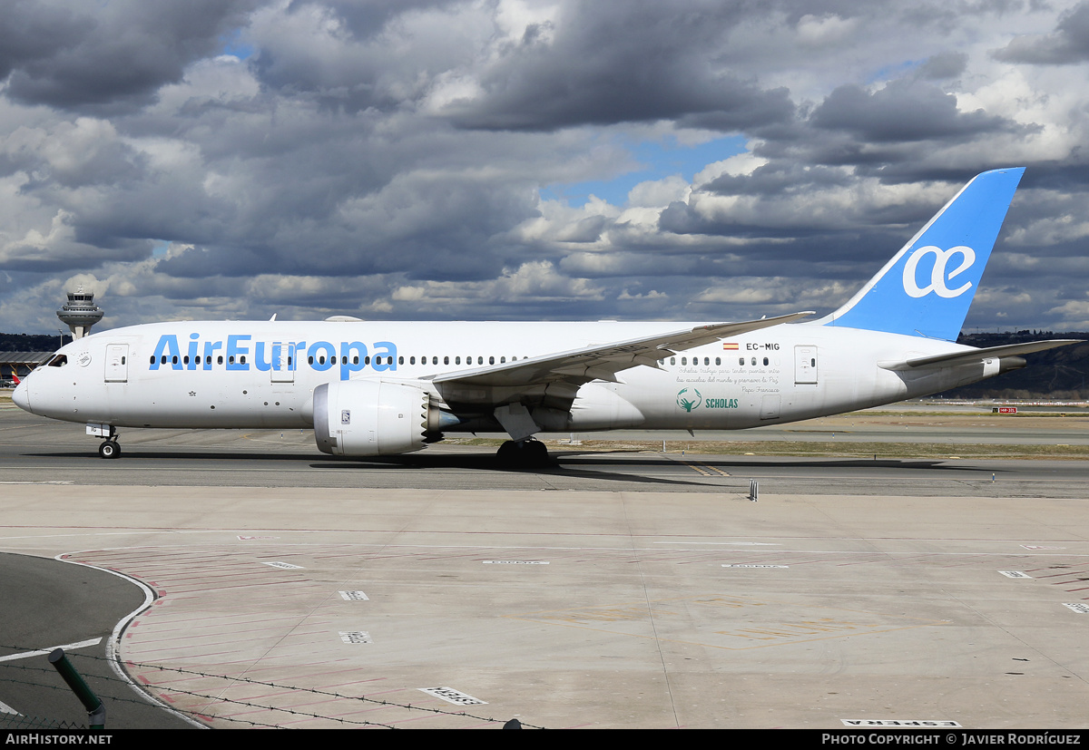 Aircraft Photo of EC-MIG | Boeing 787-8 Dreamliner | Air Europa | AirHistory.net #560829