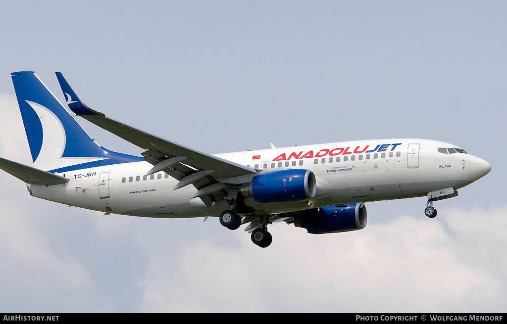 Aircraft Photo of TC-JKH | Boeing 737-76N | AnadoluJet | AirHistory.net #560843