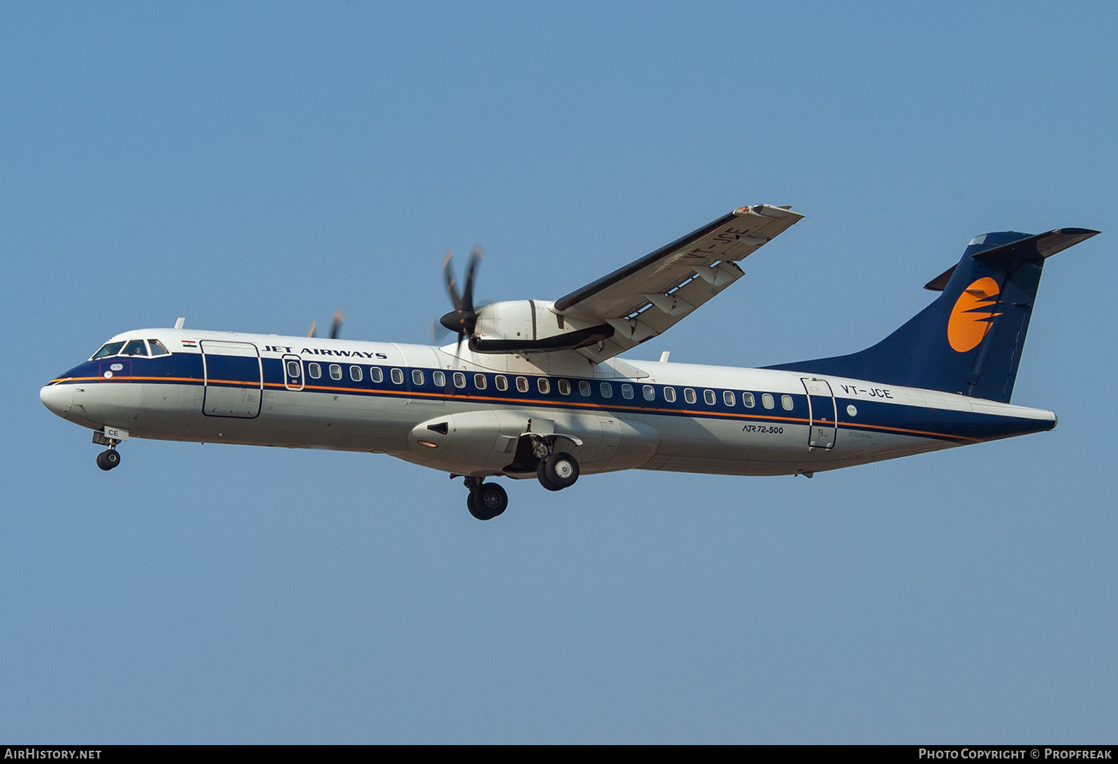 Aircraft Photo of VT-JCE | ATR ATR-72-500 (ATR-72-212A) | Jet Airways | AirHistory.net #560865