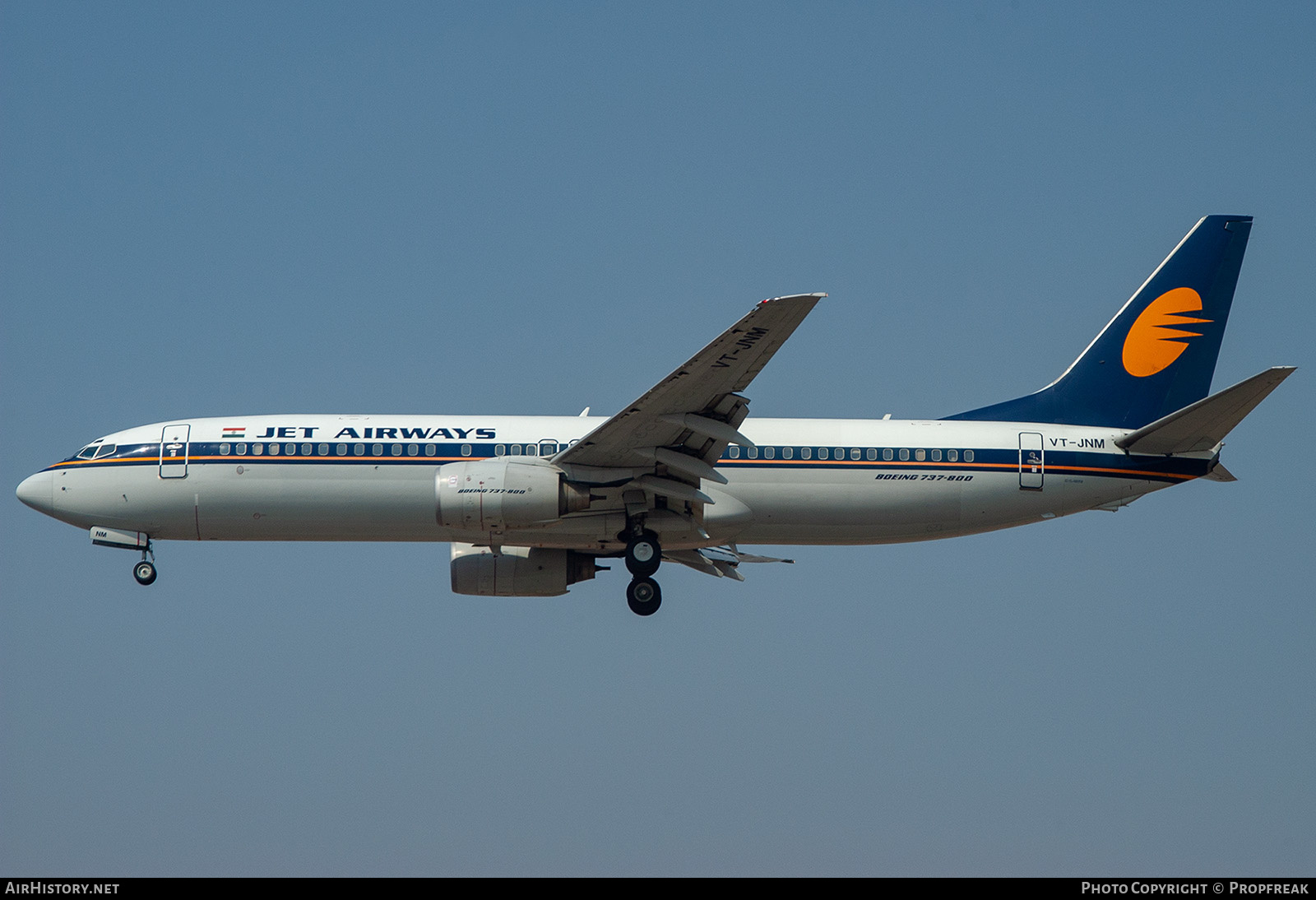 Aircraft Photo of VT-JNM | Boeing 737-85R | Jet Airways | AirHistory.net #560884