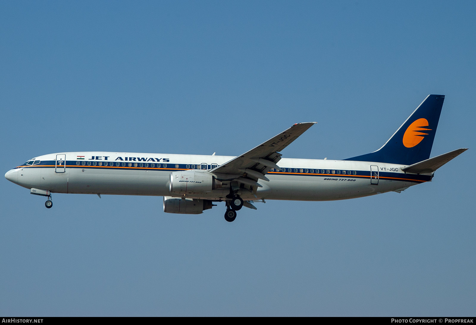 Aircraft Photo of VT-JGC | Boeing 737-95R | Jet Airways | AirHistory.net #560920