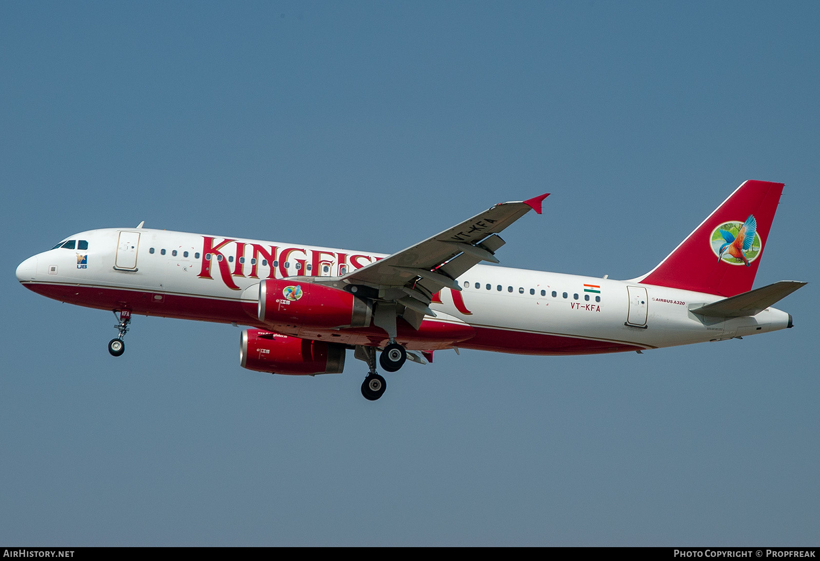 Aircraft Photo of VT-KFA | Airbus A320-232 | Kingfisher Airlines | AirHistory.net #560959