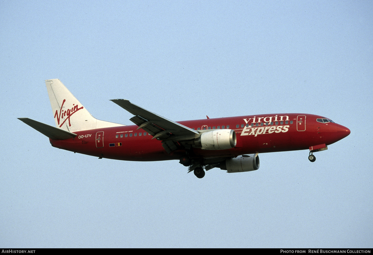 Aircraft Photo of OO-LTV | Boeing 737-3Y0 | Virgin Express | AirHistory.net #561044