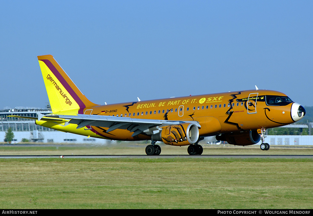 Aircraft Photo of D-AKNO | Airbus A319-112 | Germanwings | AirHistory.net #561111
