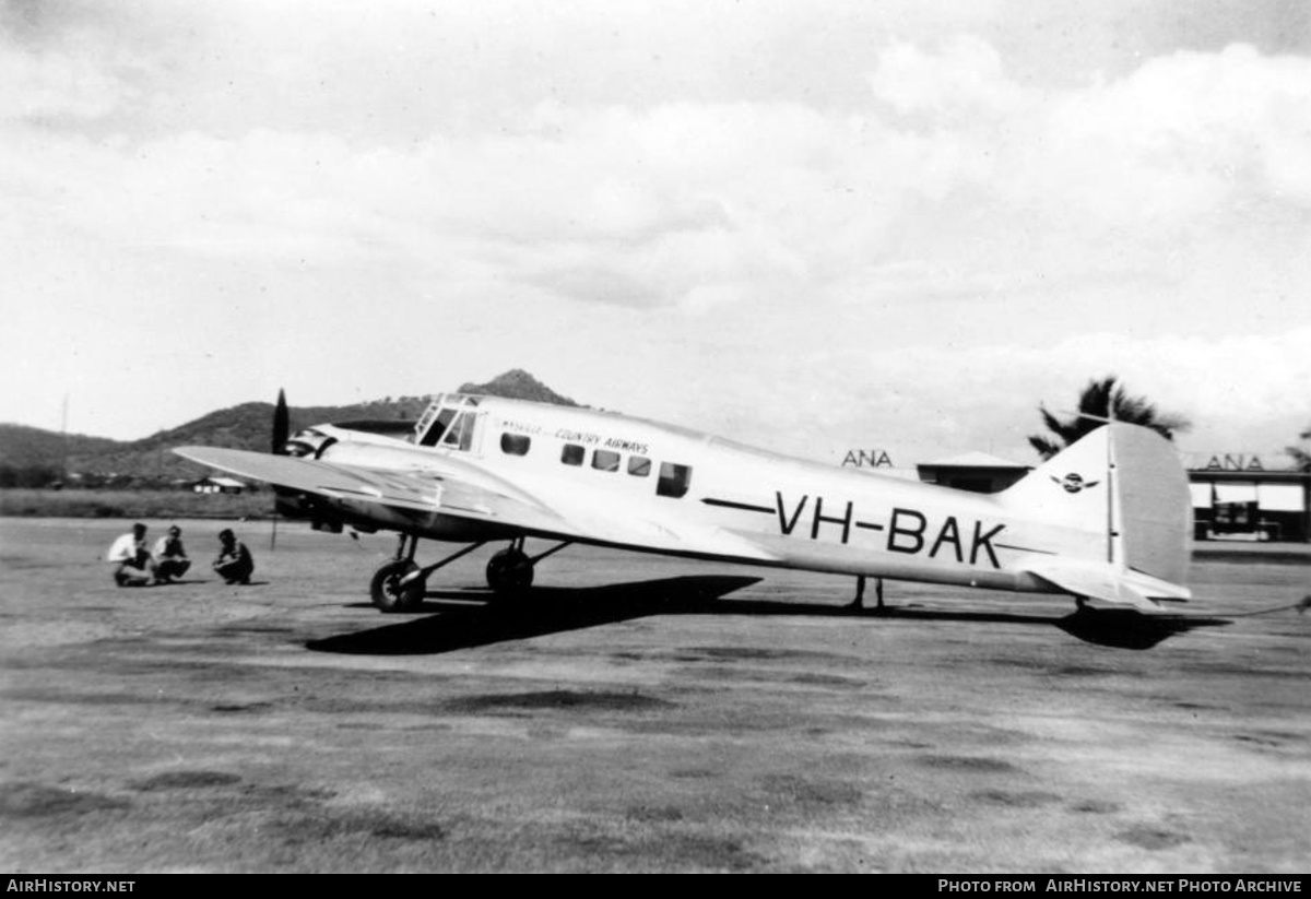 Aircraft Photo of VH-BAK | Avro 652A Anson II | Townsville and Country Airways | AirHistory.net #561114
