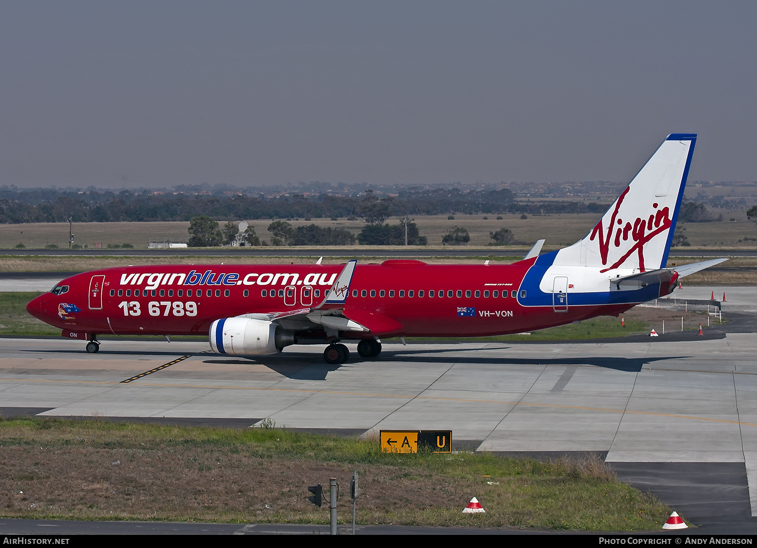 Aircraft Photo of VH-VON | Boeing 737-8FE | Virgin Blue Airlines | AirHistory.net #561200
