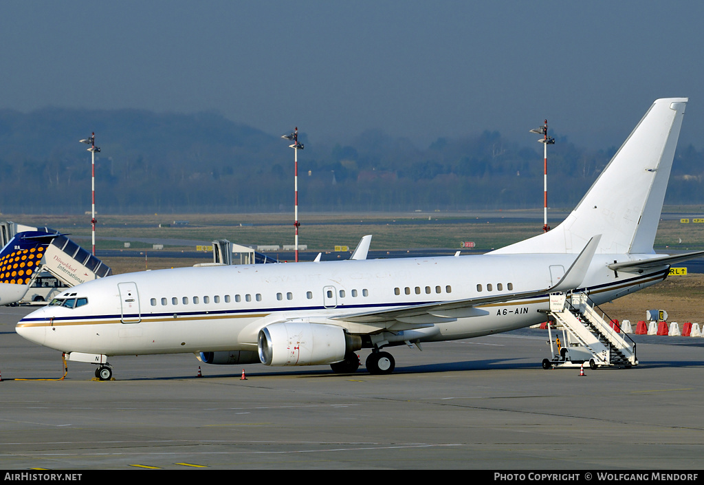 Aircraft Photo of A6-AIN | Boeing 737-7Z5 BBJ | AirHistory.net #561315