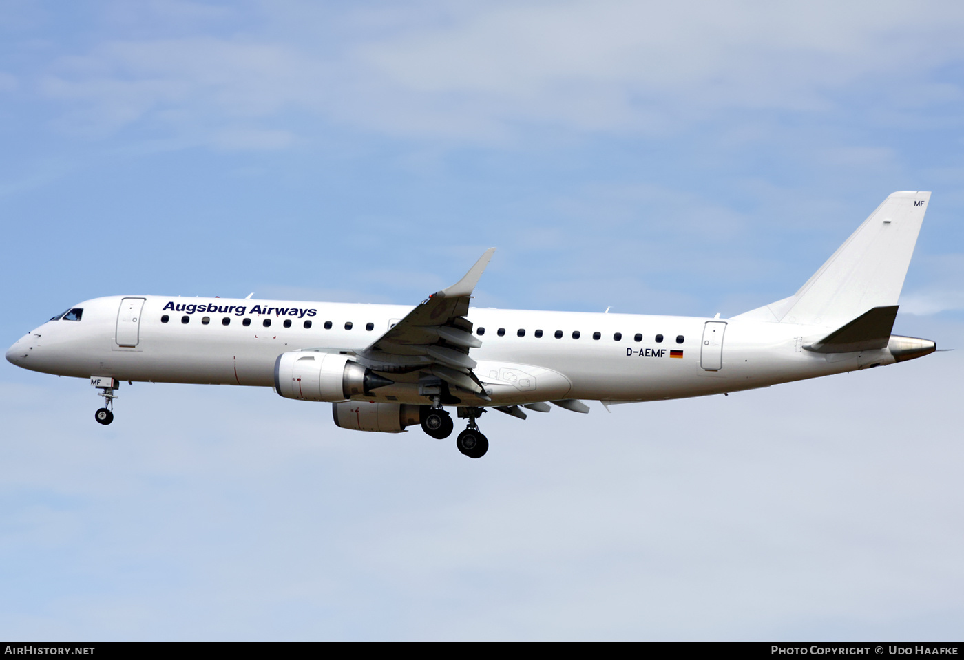 Aircraft Photo of D-AEMF | Embraer 190LR (ERJ-190-100LR) | Augsburg Airways | AirHistory.net #561503