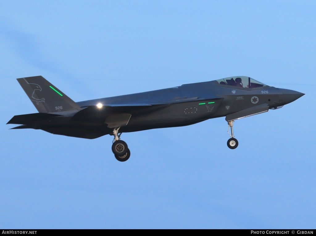 Aircraft Photo of 926 | Lockheed Martin F-35I Adir | Israel - Air Force | AirHistory.net #561509