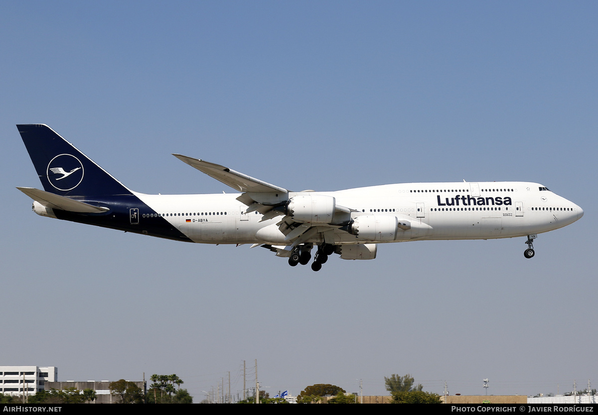 Aircraft Photo of D-ABYA | Boeing 747-830 | Lufthansa | AirHistory.net #561571