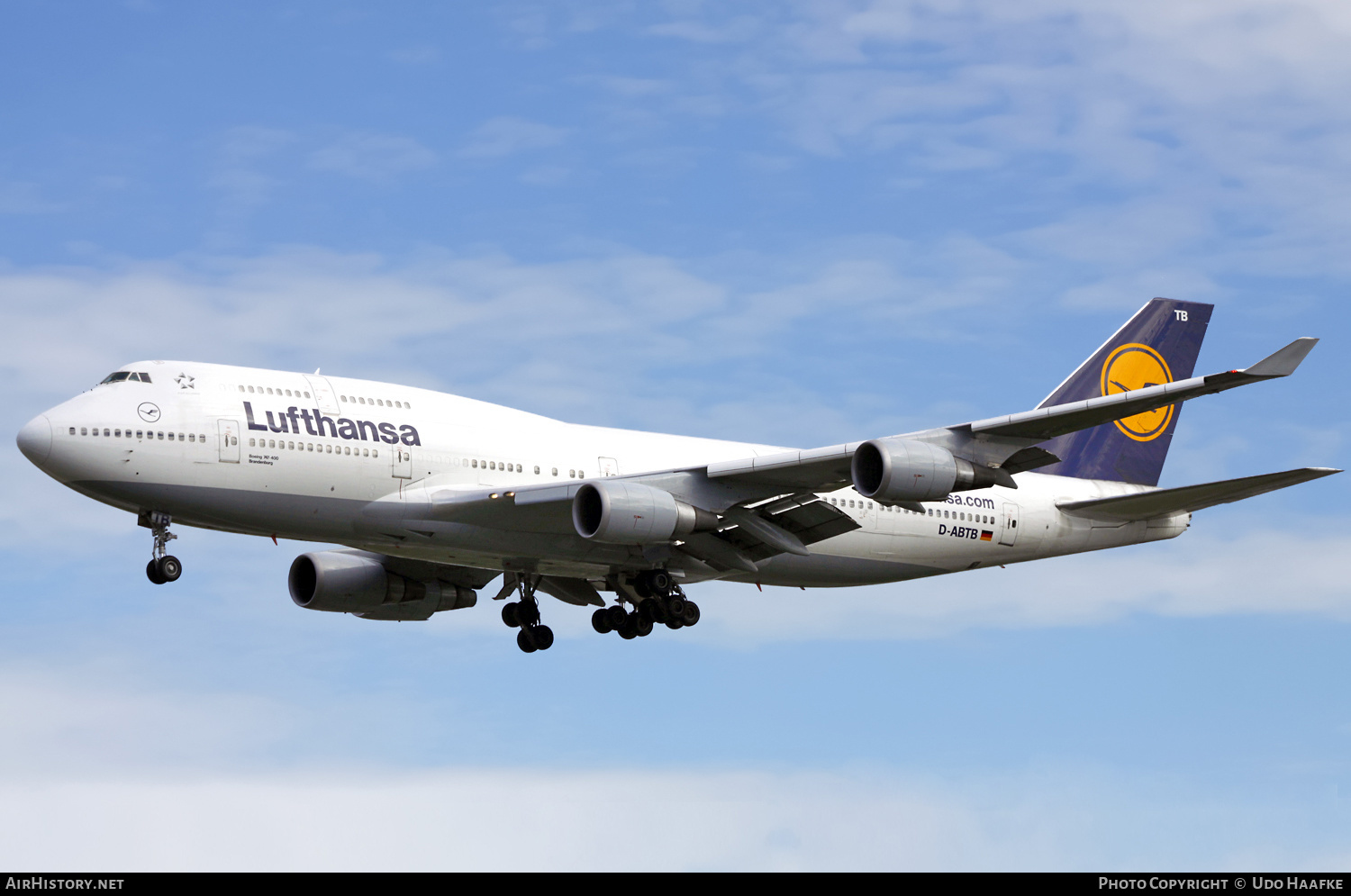 Aircraft Photo of D-ABTB | Boeing 747-430M | Lufthansa | AirHistory.net #561629