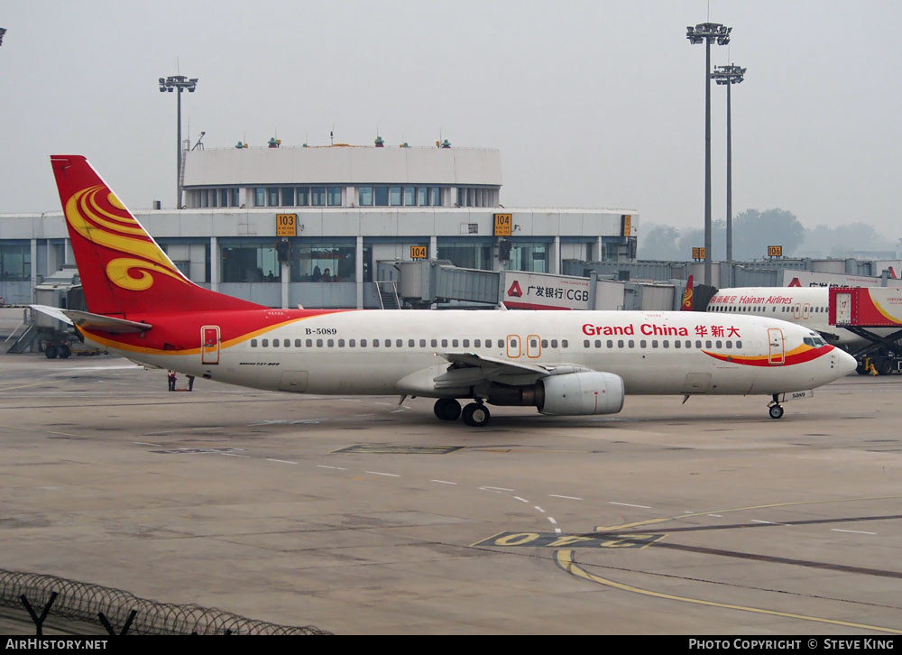 Aircraft Photo of B-5089 | Boeing 737-84P | Grand China Air | AirHistory.net #561705