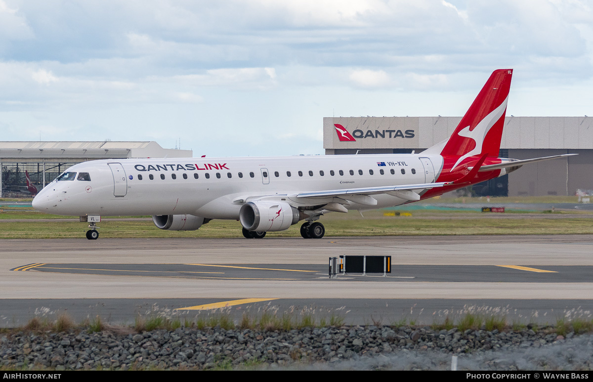 Aircraft Photo of VH-XVL | Embraer 190AR (ERJ-190-100IGW) | QantasLink | AirHistory.net #561718