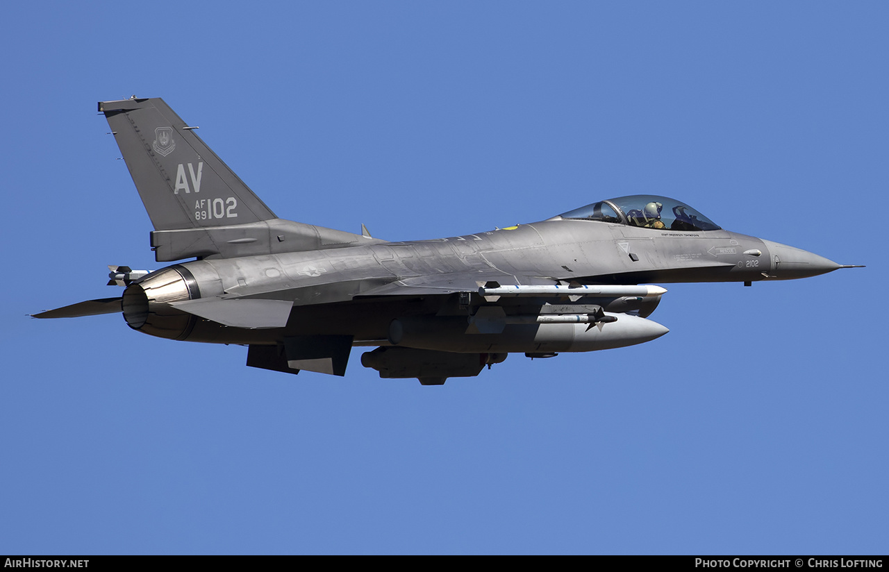 Aircraft Photo of 89-2102 / AF89-102 | General Dynamics F-16CM Fighting Falcon | USA - Air Force | AirHistory.net #561743