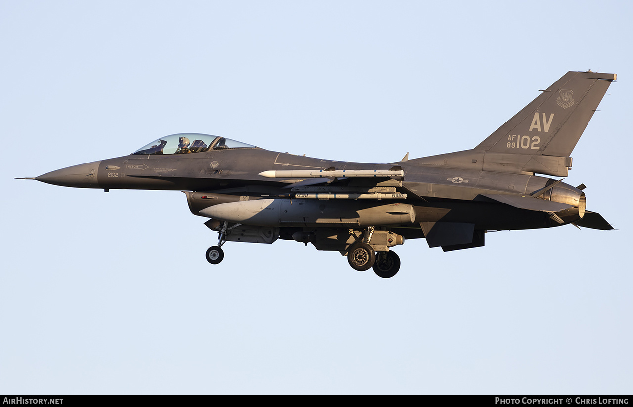 Aircraft Photo of 89-2102 / AF89-102 | General Dynamics F-16CM Fighting Falcon | USA - Air Force | AirHistory.net #561761