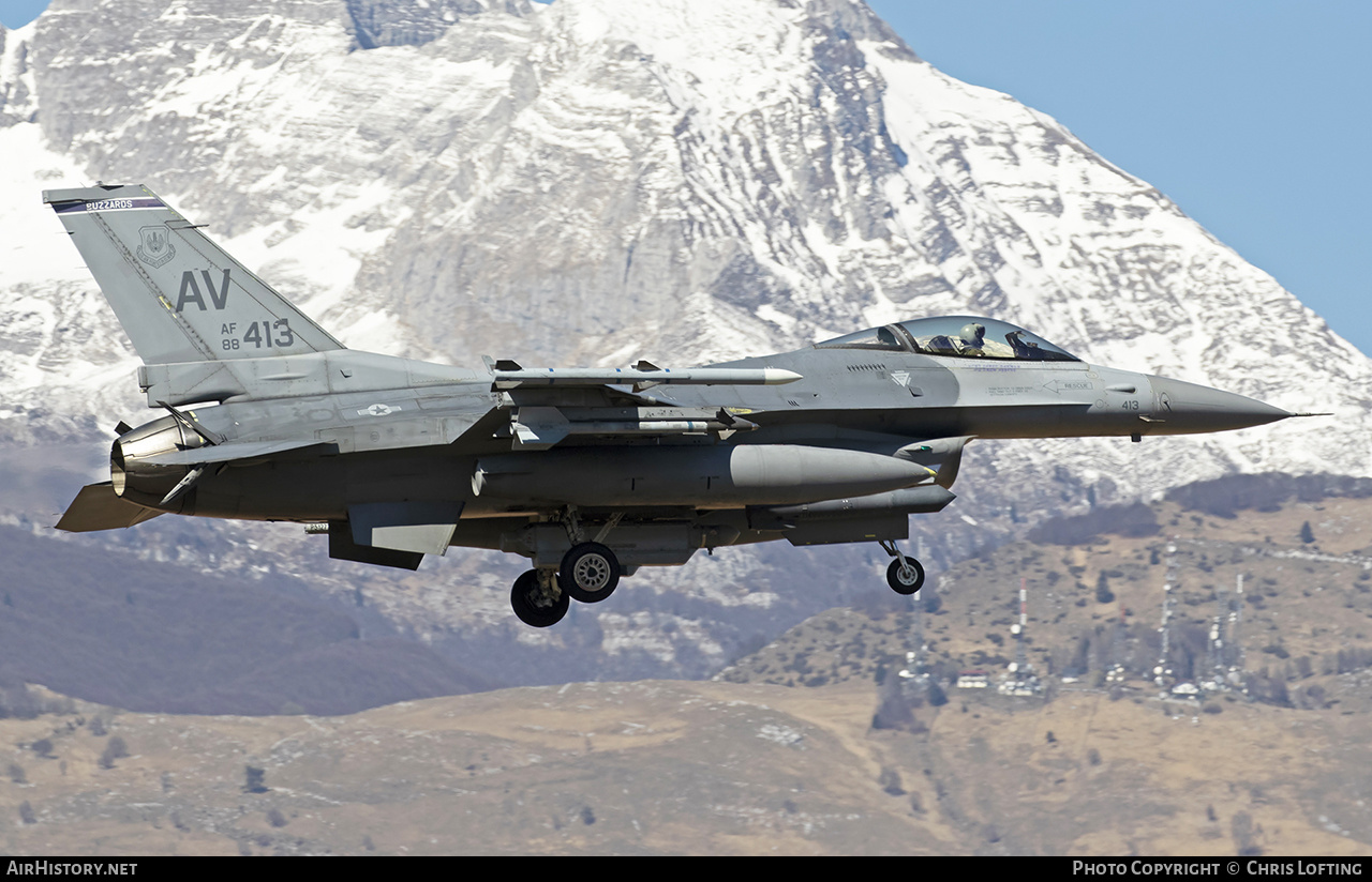Aircraft Photo of 88-0413 / AF88-413 | General Dynamics F-16CG Fighting Falcon | USA - Air Force | AirHistory.net #561769