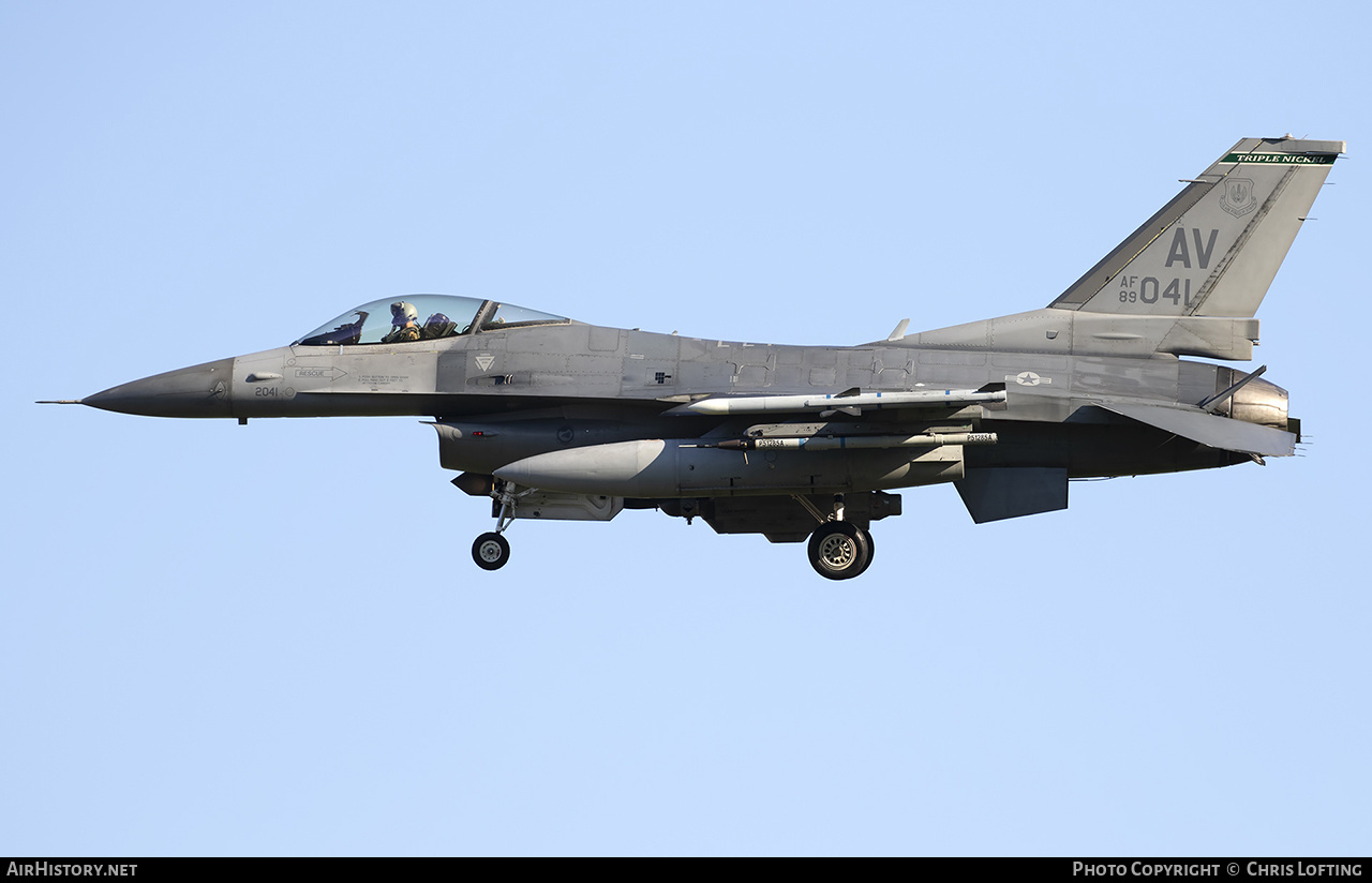 Aircraft Photo of 89-2041 / AF89-041 | Lockheed Martin F-16CM Fighting Falcon | USA - Air Force | AirHistory.net #561776