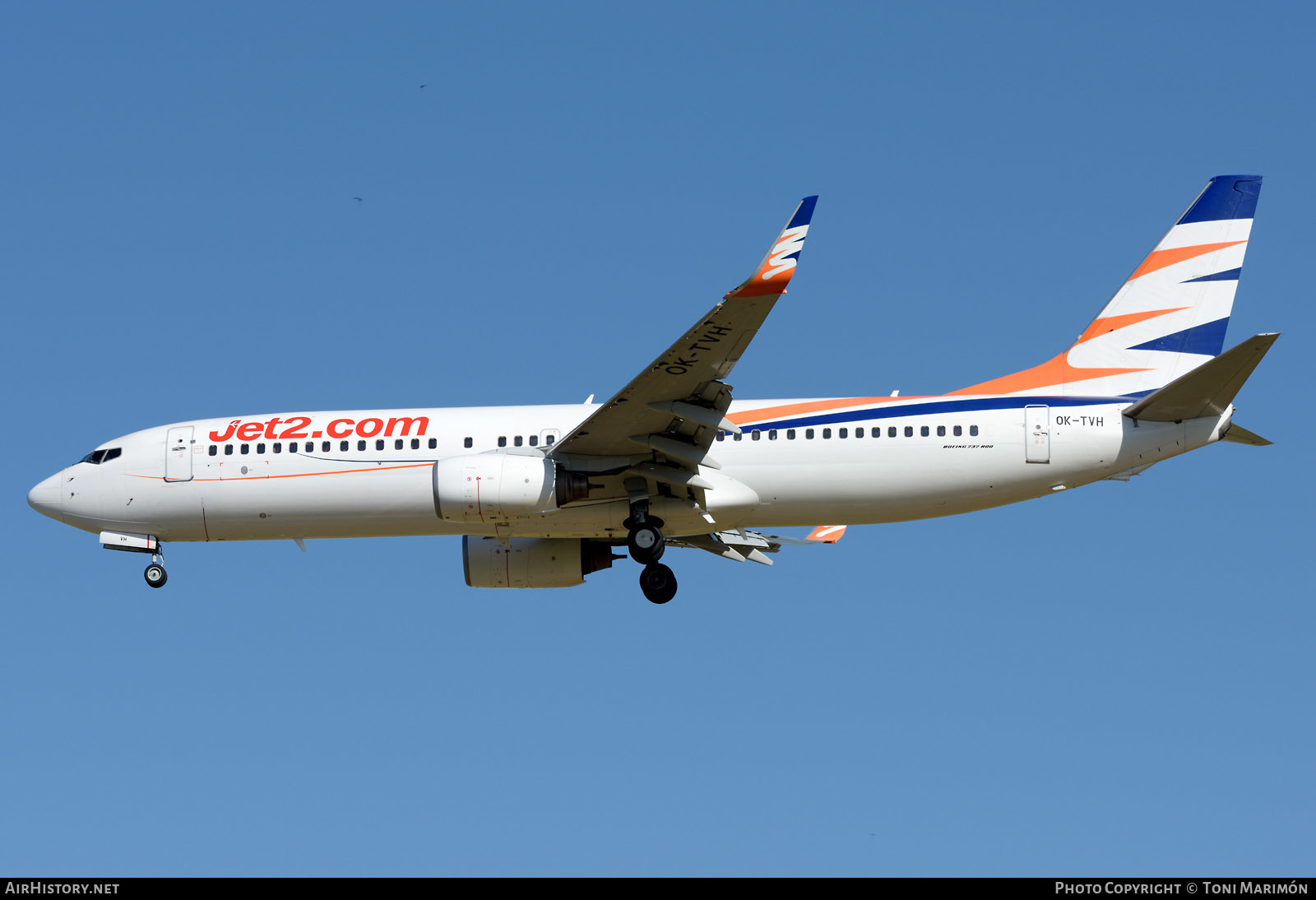 Aircraft Photo of OK-TVH | Boeing 737-8Q8 | Jet2 | AirHistory.net #561792