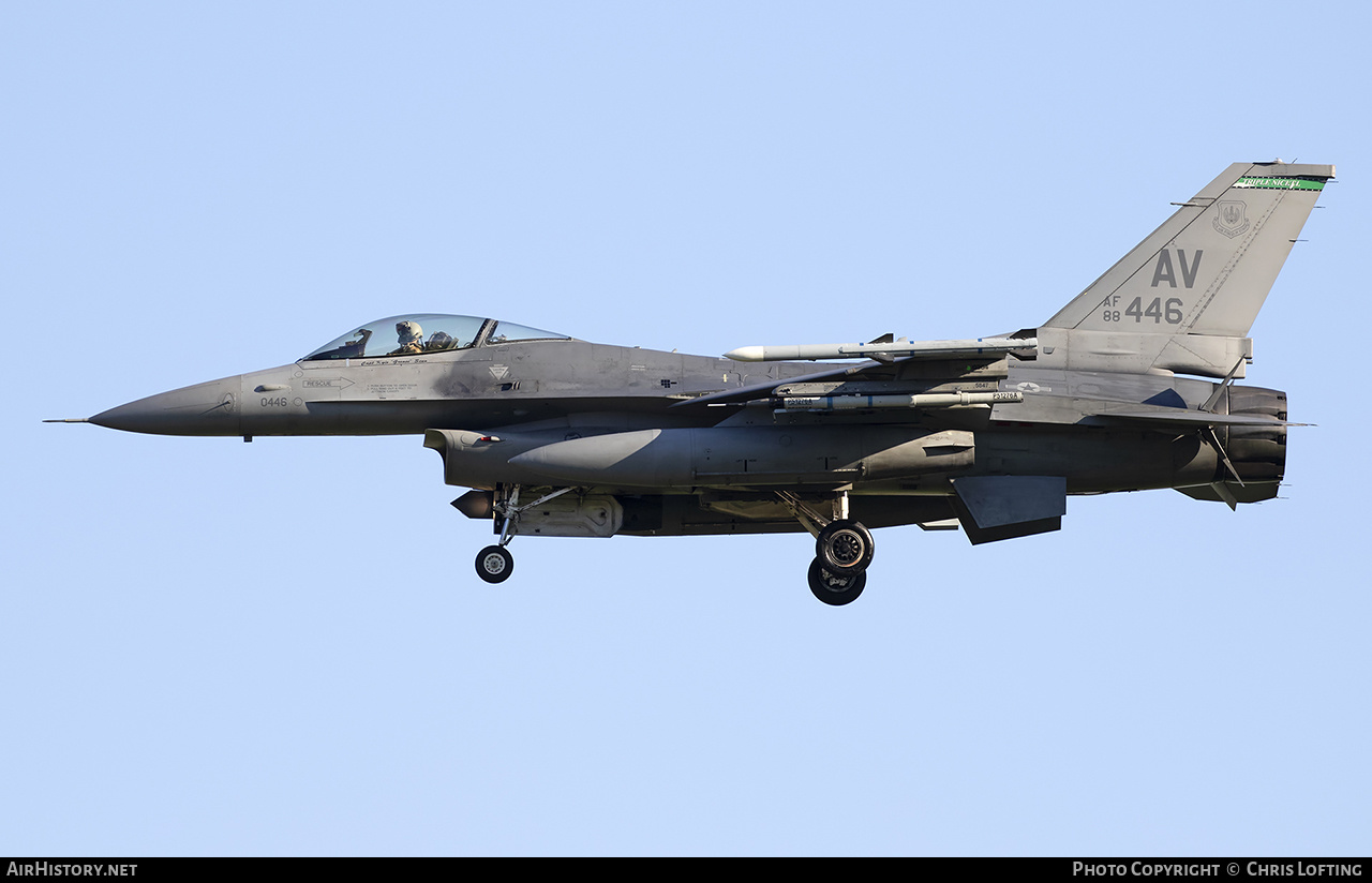 Aircraft Photo of 88-0446 / AF88-446 | General Dynamics F-16CM Fighting Falcon | USA - Air Force | AirHistory.net #561802
