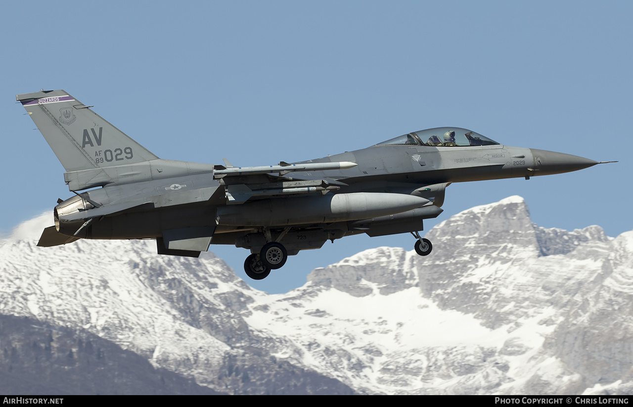 Aircraft Photo of 89-2029 / AF89-029 | General Dynamics F-16CG Night Falcon | USA - Air Force | AirHistory.net #561819