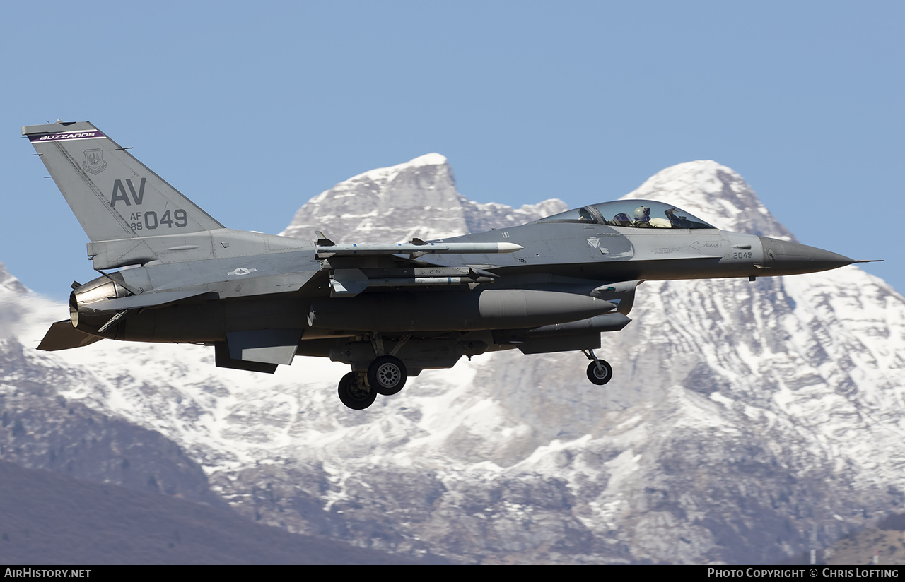 Aircraft Photo of 89-2049 / AF89-049 | General Dynamics F-16CM Fighting Falcon | USA - Air Force | AirHistory.net #561832