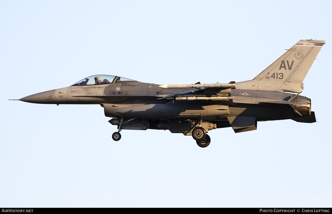 Aircraft Photo of 88-0413 / AF88-413 | General Dynamics F-16CG Fighting Falcon | USA - Air Force | AirHistory.net #561837