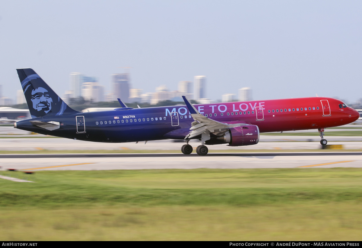 Aircraft Photo of N927VA | Airbus A321-253N | Alaska Airlines | AirHistory.net #561942