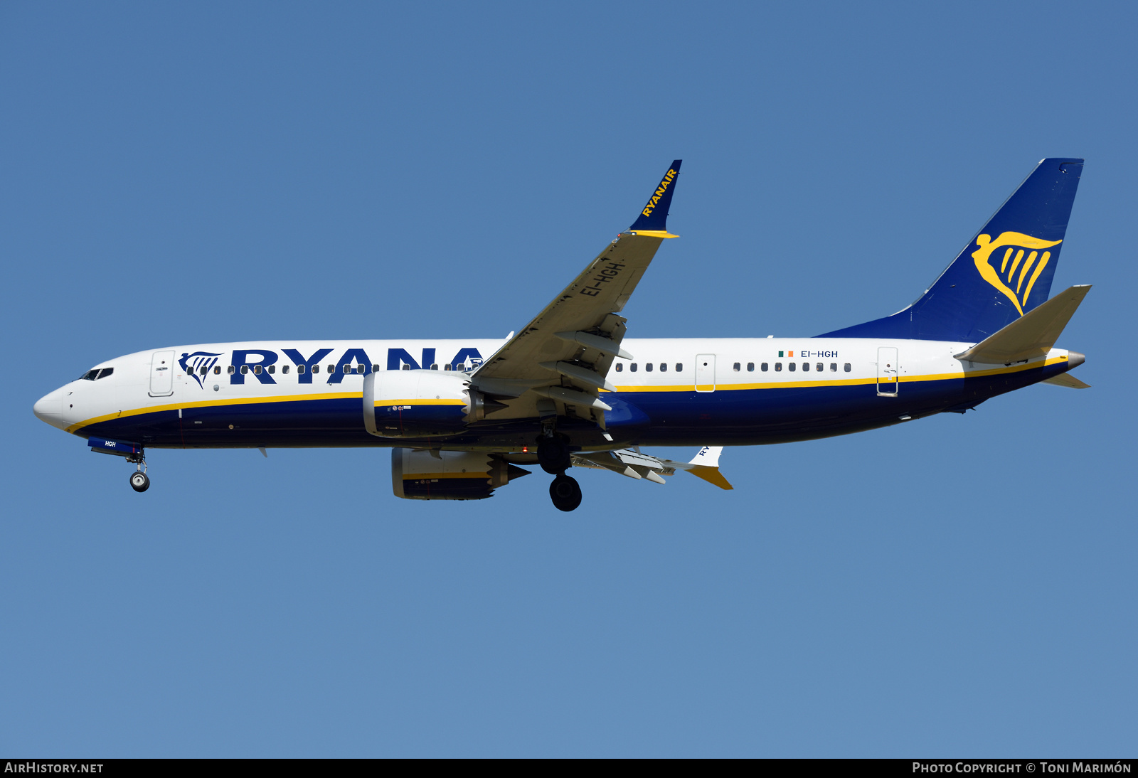 Aircraft Photo of EI-HGH | Boeing 737-8200 Max 200 | Ryanair | AirHistory.net #561975