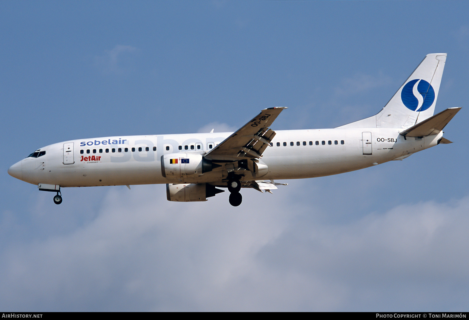 Aircraft Photo of OO-SBJ | Boeing 737-46B | Sobelair | AirHistory.net #562008