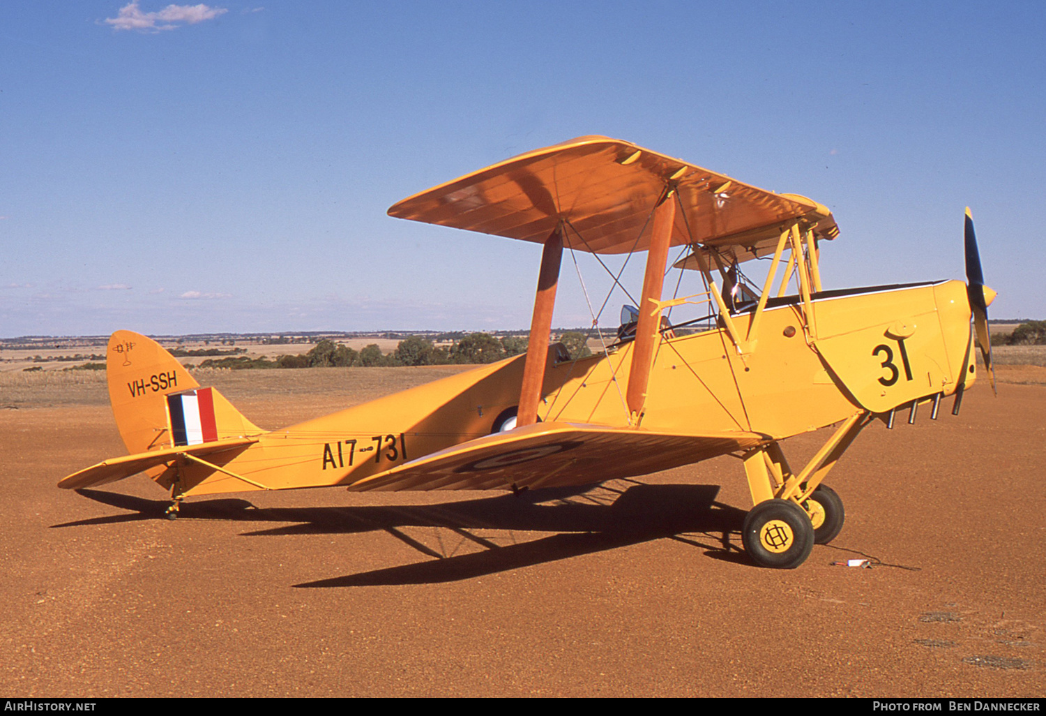 Aircraft Photo of VH-SSH / A17-731 | De Havilland D.H. 82A Tiger Moth | Australia - Air Force | AirHistory.net #562032