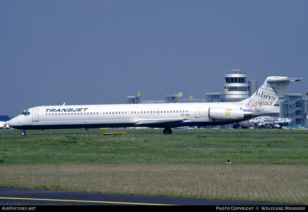 Aircraft Photo of SE-RBL | McDonnell Douglas MD-83 (DC-9-83) | Transjet Airways | AirHistory.net #562039