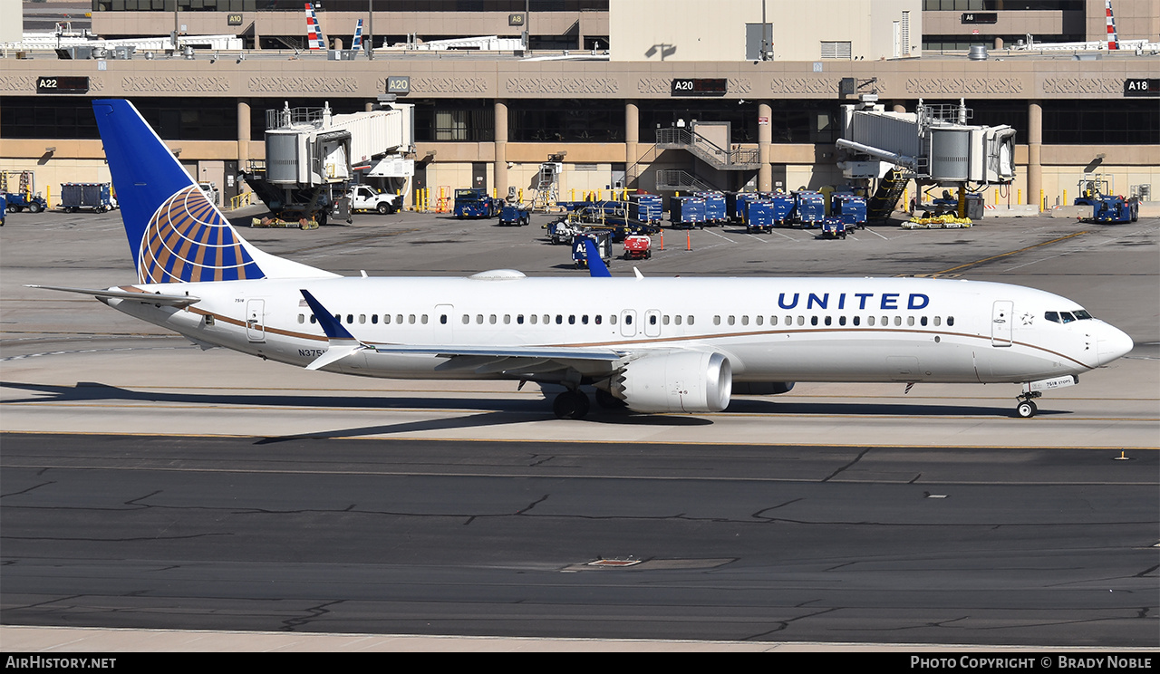 Aircraft Photo of N37518 | Boeing 737-9 Max 9 | United Airlines | AirHistory.net #562127