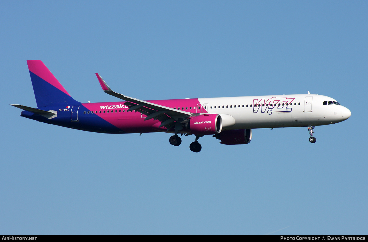 Aircraft Photo of 9H-WAC | Airbus A321-271NX | Wizz Air | AirHistory.net #562146