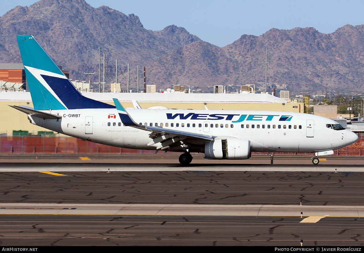 Aircraft Photo of C-GWBT | Boeing 737-7CT | WestJet | AirHistory.net #562182
